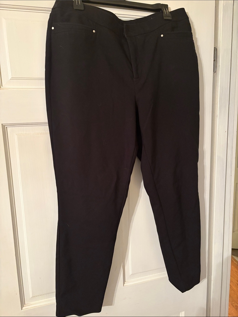 Christopher & Banks Black Ankle Ponte Trousers